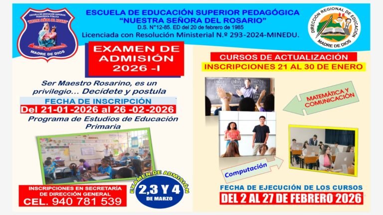 Proceso de ADMISIÓN 2026 – I